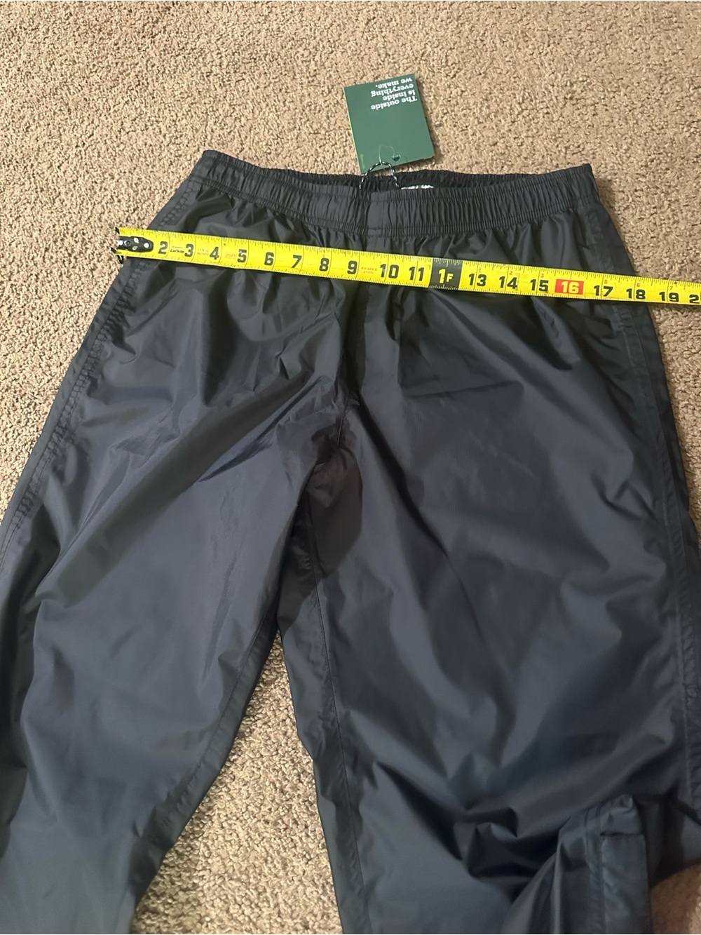 L.L. Bean Black and Light Gray Women's Nylon Wind Pants - Picture 4 of 7